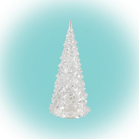 Home CDM 12 LED-es fenyőfa asztali dísz, 12cm, 3D akril dekoráció