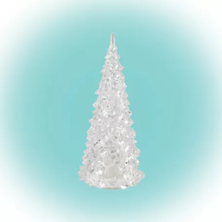 Home CDM 12 LED-es fenyőfa asztali dísz, 12cm, 3D akril dekoráció