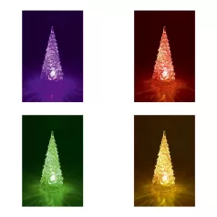   Home CDM 12 LED-es fenyőfa asztali dísz, 12cm, 3D akril dekoráció