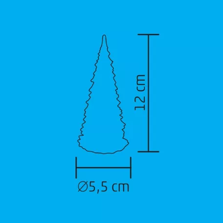Home CDM 12 LED-es fenyőfa asztali dísz, 12cm, 3D akril dekoráció