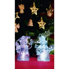 LED-es mécses dekoráció szett, 2 db, víztiszta akril