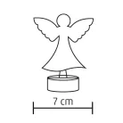 LED-es asztali dísz, angyal