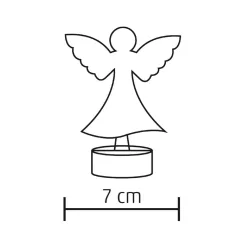 LED-es asztali dísz, angyal