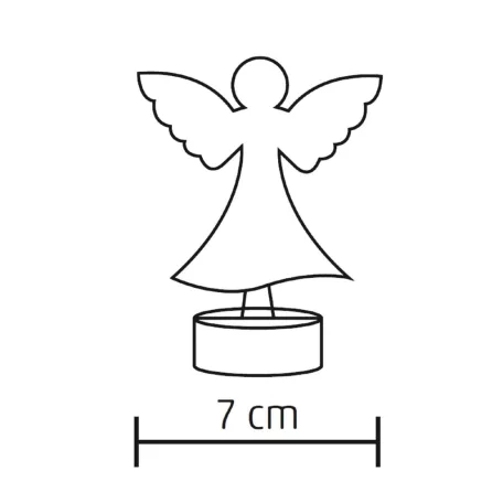LED-es asztali dísz, angyal
