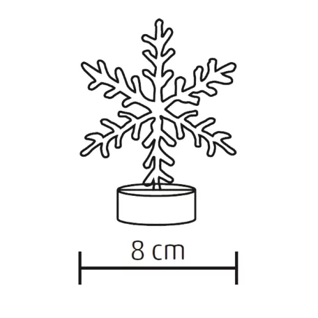 LED-es asztali dísz, hókristály