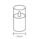 Home CDS 3 LED-es gyertyaszett üvegben, lángnyelv alakú LED, valódi viasz, 6 cm magas