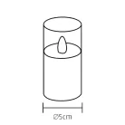 Home CDS 3 LED-es gyertyaszett üvegben, lángnyelv alakú LED, valódi viasz, 6 cm magas