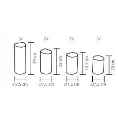 Kültéri, távirányítható LED-es gyertya szett