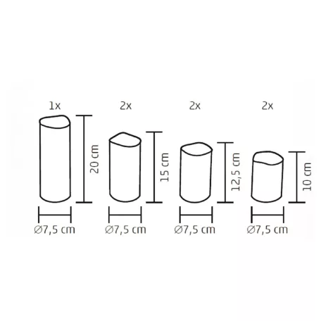 Kültéri, távirányítható LED-es gyertya szett