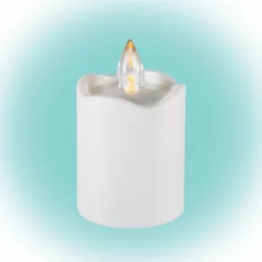   Home CDX 2/WH LED-es LED-es gyertya, akril lángnyelvvel, beltéri, 1db pislákoló sárga LED