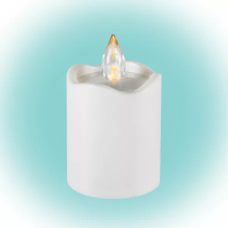 Home CDX 2/WH LED-es LED-es gyertya, akril lángnyelvvel, beltéri, 1db pislákoló sárga LED