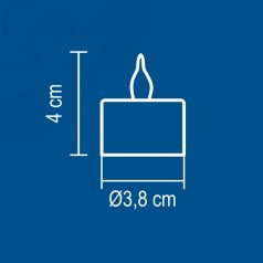 LED-es teamécses szett, ezüst glitter