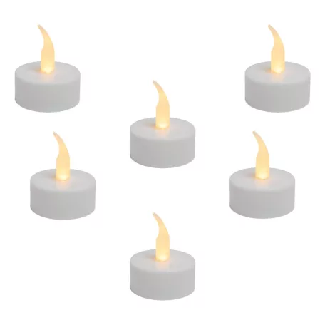 Home CD 6/WH LED-es teamécses, narancssárga LED, 6 db