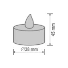 Home CD 6/WH LED-es teamécses, narancssárga LED, 6 db