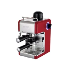  HAUSER CE-929 kávéfőző, 800 W, 3,5 bar, gőzölő funkció, 4 csésze kapacitás, piros színű