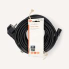 Tápkábel | Földelt Csatlakozó Dugó | IEC-320-C13 | Szögben | Egyenes | Nikkelezett | 10.0 m | Kerek | PVC | Fekete | Label