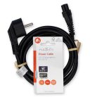 Tápkábel | Földelt Csatlakozó Dugó | IEC-320-C5 | Szögben | Egyenes | Nikkelezett | 2.00 m | Kerek | PVC | Fekete | Label