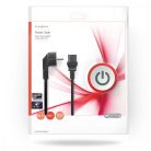 Tápkábel | Földelt Csatlakozó Dugó | IEC-320-C13 | Szögben | Egyenes | Nikkelezett | 5.00 m | Kerek | PVC | Fekete | Boríték