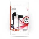 Tápkábel | Földelt Csatlakozó Dugó | IEC-320-C13 | Szögben | Szögben | Nikkelezett | 2.00 m | Kerek | PVC | Fekete | Boríték