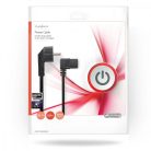 Tápkábel | Földelt Csatlakozó Dugó | IEC-320-C13 | Szögben | Szögben | Nikkelezett | 5.00 m | Kerek | PVC | Fekete | Boríték