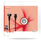 Tápkábel | Földelt Csatlakozó Dugó | IEC-320-C13 | Egyenes | Egyenes | Nikkelezett | 10.0 m | Kerek | PVC | Fekete | Boríték