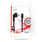 Tápkábel | Földelt Csatlakozó Dugó | IEC-320-C5 | Szögben | Egyenes | Nikkelezett | 3.00 m | Kerek | PVC | Fekete | Műanyag Zacskó