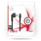 Tápkábel | Földelt Csatlakozó Dugó | IEC-320-C5 | Szögben | Egyenes | Nikkelezett | 5.00 m | Kerek | PVC | Fekete | Boríték