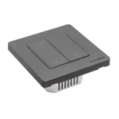   Chameleon Flow Vez. nélküli sorolható fali kapcsoló, szürke, 2-körös