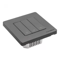   Chameleon Flow Vez. nélküli sorolható fali kapcsoló, szürke, 3-körös