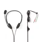 PC headset | Fülre Illeszkedő | Stereo | 2x 3.5 mm | Felhajtható Mikrofon | Fekete