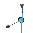 PC headset | Fülre Illeszkedő | Stereo | 2x 3.5 mm | Felhajtható Mikrofon | Kék