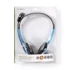 PC headset | Fülre Illeszkedő | Stereo | 2x 3.5 mm | Felhajtható Mikrofon | Kék