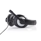 PC headset | Teljes Fület Befedő Kialakítás | Stereo | 2x 3.5 mm | Felhajtható Mikrofon | Fekete