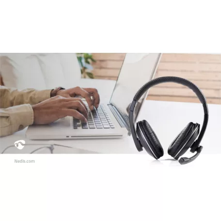 PC headset | Teljes Fület Befedő Kialakítás | Stereo | 2x 3.5 mm | Felhajtható Mikrofon | Fekete