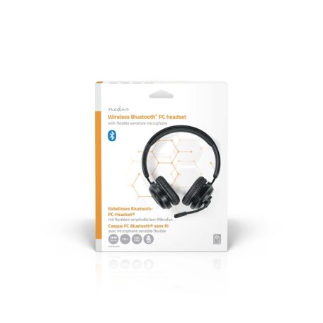 PC headset | Fülre Illeszkedő | Stereo | Bluetooth | Felhajtható Mikrofon | Fekete