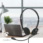 PC headset | Fülre Illeszkedő | Stereo | USB Type-A / USB Type-C™ | Felhajtható Mikrofon | Fekete