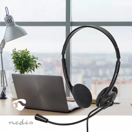 PC headset | Fülre Illeszkedő | Stereo | USB Type-A / USB Type-C™ | Felhajtható Mikrofon | Fekete