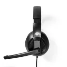 PC headset | Teljes Fület Befedő Kialakítás | Stereo | USB Type-A / USB Type-C™ | Felhajtható Mikrofon | Fekete