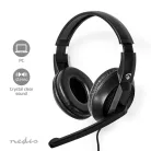 PC headset | Teljes Fület Befedő Kialakítás | Stereo | USB Type-A / USB Type-C™ | Felhajtható Mikrofon | Fekete