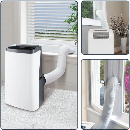 Midea Nordic Deltaco Smart Home SH-AC02H Wi-Fi Okos hűtő-fűtő mobilklíma, hűtési / fűtési teljesítmény: 3,5 kW / 3,3 kW, Wifi, Smart, távirányító, ideális 36 m2 