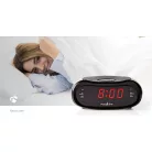 Digitális rádiós ébresztőóra | LED Kijelző | Idő kivetítés | AM / FM | Szundi funkció | Alvás időzítő | Riasztások száma: 2 | Fekete