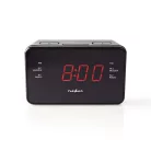 Digitális rádiós ébresztőóra | LED Kijelző | 1x 3.5 mm Audió Bemenet | Idő kivetítés | AM / FM | Szundi funkció | Alvás időzítő | Riasztások száma: 2 | Fekete