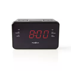   Digitális rádiós ébresztőóra | LED Kijelző | 1x 3.5 mm Audió Bemenet | Idő kivetítés | AM / FM | Szundi funkció | Alvás időzítő | Riasztások száma: 2 | Fekete
