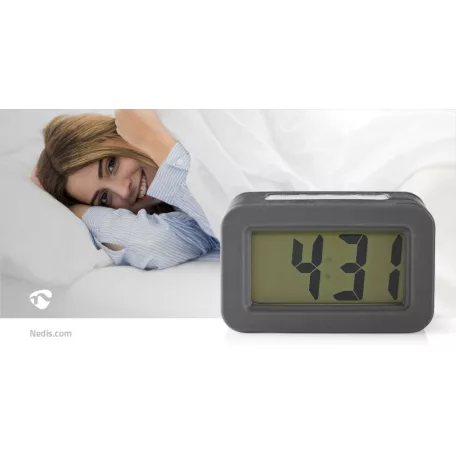 Digitális Desk ébresztőóra | Háttér megvilágosítású LCD | 3.5 cm | Háttér megvilágítás | Szundi funkció | Nem | Fehér / Szürke