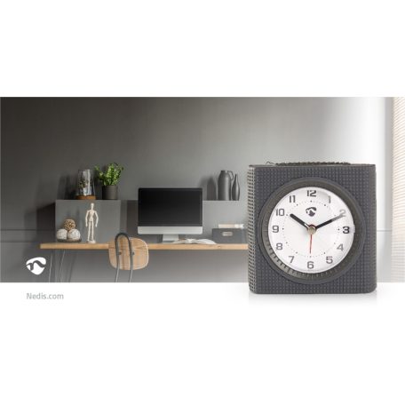 Analóg Desk ébresztőóra | Szundi funkció | Háttér megvilágítás | Fehér / Szürke