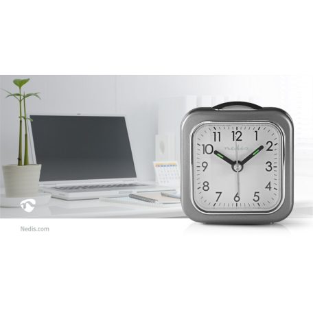 Analóg Desk ébresztőóra | Szundi funkció | Háttér megvilágítás | Fehér / Szürke