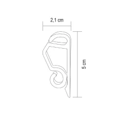   Home CLP50 műanyag rögzítő ereszre, 50db, műanyag, fehér színű
