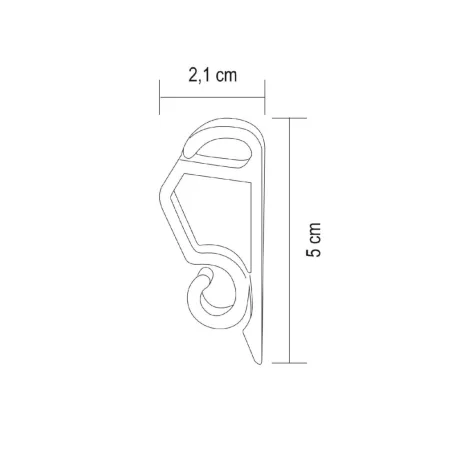 Home CLP50 műanyag rögzítő ereszre, 50db, műanyag, fehér színű