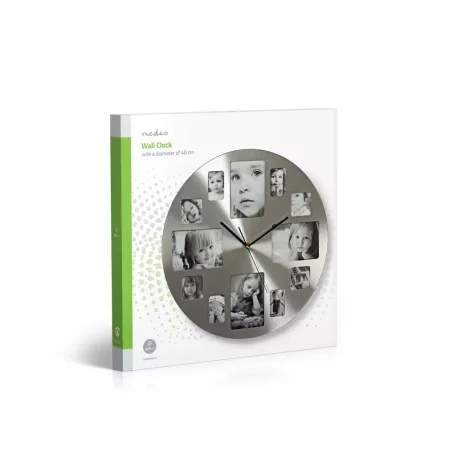 Falióra | Átmérő: 400 mm | Fém | Ezüst