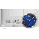 Falióra | Átmérő: 300 mm | Rozsdamentes Acél | Ezüst / Kék